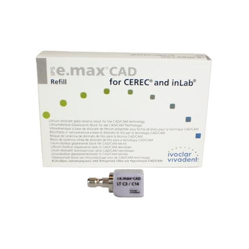 Vivadent Ivoclar IPS e.max CAD CEREC Blocks InLab 5/Pk Vivadent Ivoclar IPS e.max CAD CEREC Blocks InLab 5/Pk